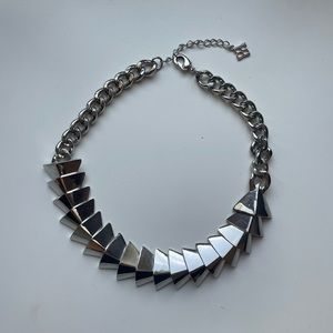 BCBG MAXAZRIA Silver Statement Necklace